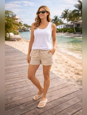 Crocs Miami Toe Loop Sandals Women’s Size 9 Ivory Minimalist Summer Slides